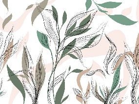 Papier peint panoramique fleur graphique, XXL, tendance