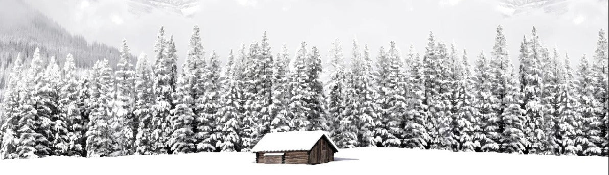 Papier peint panoramique chalet en montagne, XXL, tendance