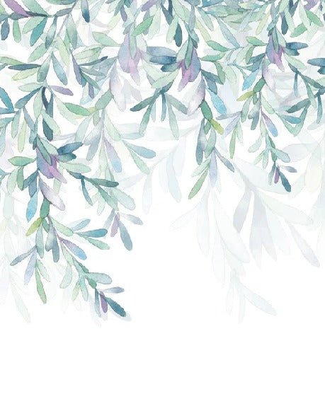 Vegetal & Scandinavian style bathroom wallpaper