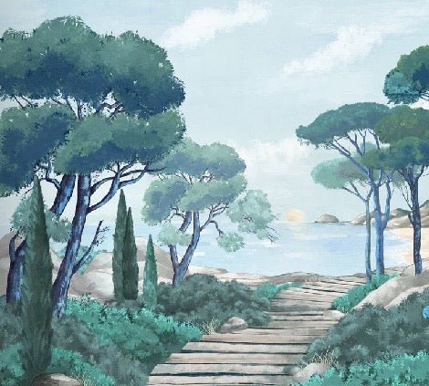 Papier peint balade dans les calanques, XXL, tendance