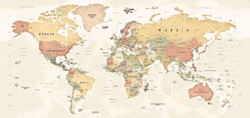 Panoramic world map exploration wallpaper