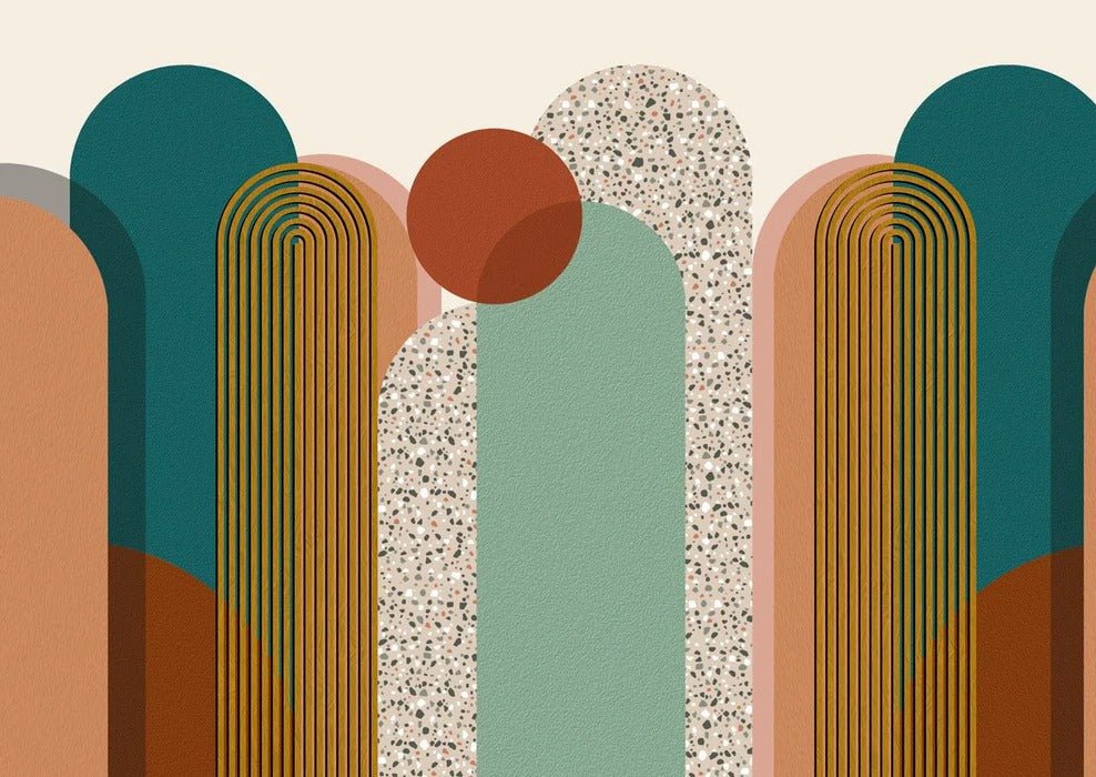 Art pop deco graphic trend wallpaper