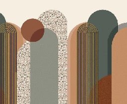 Art deco graphic wallpaper