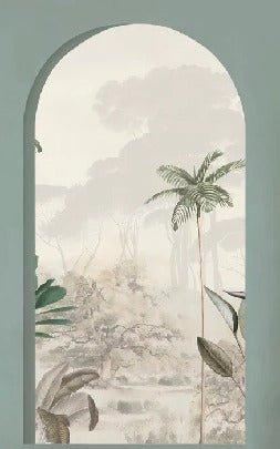 Lush green arches wallpaper