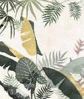 Yellow green custom bathroom wallpaper