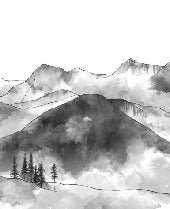 Aravis mountains black and white wallpaper