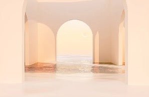 Panoramic sunset arch design wallpaper