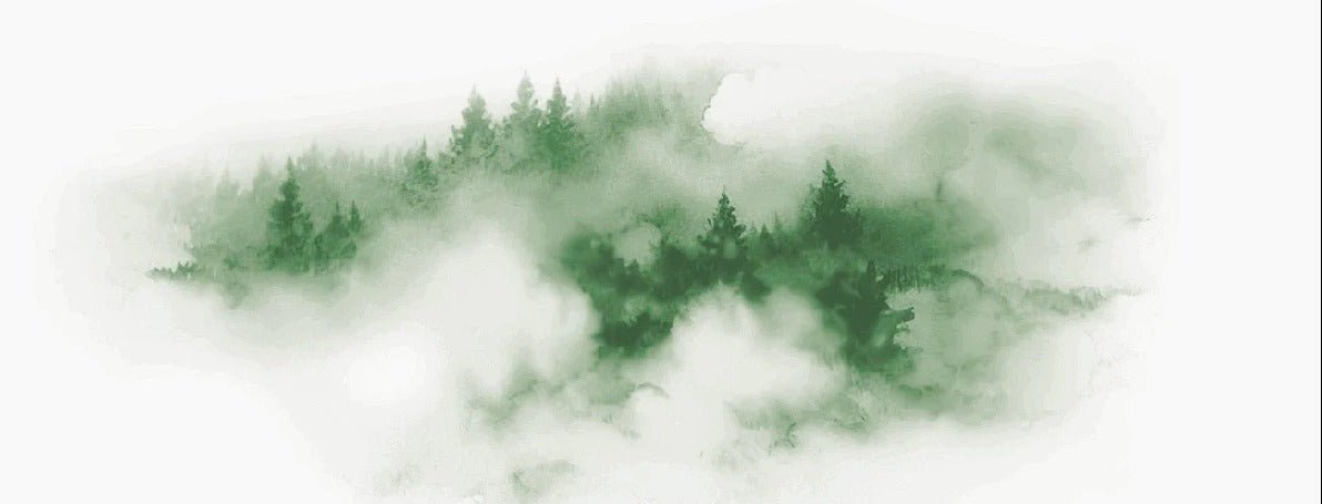 Mist of the peaks green wallpaper