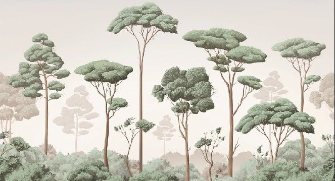 Papier peint brise légère pinède, XXL, tendance