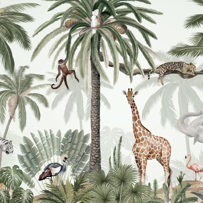 Children's wallpaper peaceful jungle