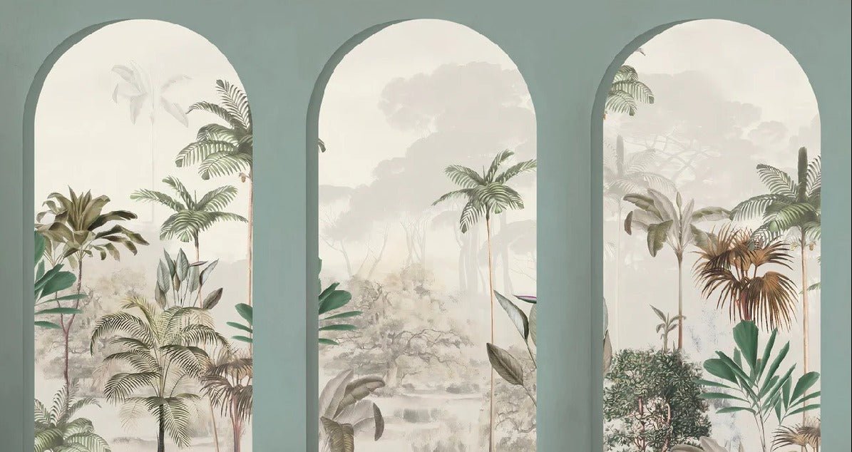 Lush green arches wallpaper