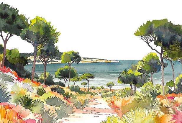 Summer air panoramic wallpaper