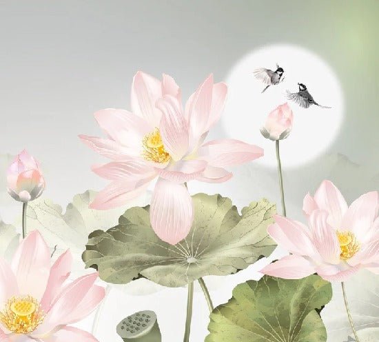 Romantic floral orchid wallpaper