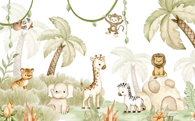 Soft savannah animal wallpaper