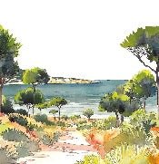 Panoramic summer air wallpaper