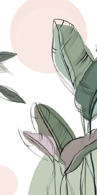 Panoramic green wallpaper