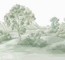 Poetic green landscape wallpaper