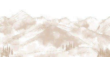 Panoramic Aravis sepia wallpaper