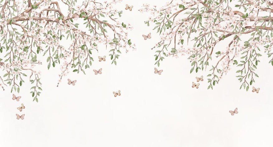 Butterflies and flowers wallpaper