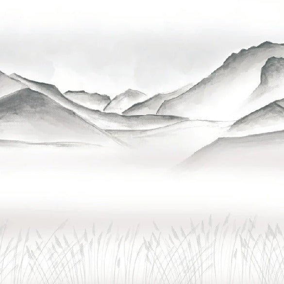 Artistic wallpaper Annecy between lake and mountains GREY