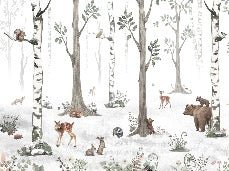 Spring forest animals wallpaper