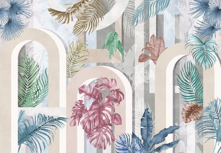 Colourful arch wallpaper