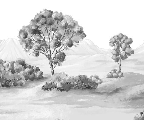 Black and white poetic landscape wallpaper