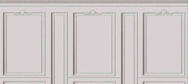 French Haussmannian Warm Gray Wallpaper
