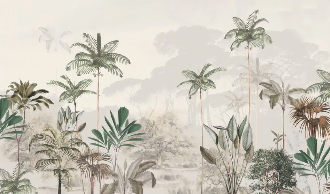 Papier peint panoramique jungle eden vert, XXL, tendance