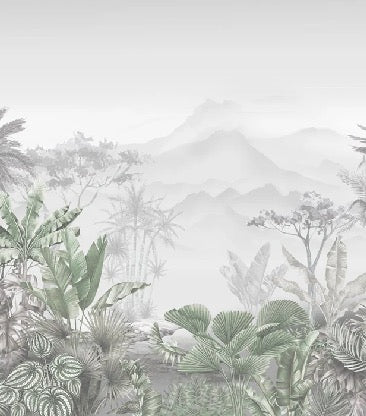 Papier peint tendance tropical vert, XXL, tendance