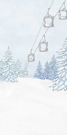 Blue gondola mountain wallpaper