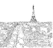 Panoramic wallpaper Paris
