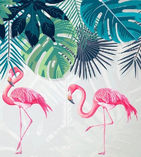 Elegant pink flamingo wallpaper