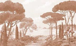 Wallpaper stroll in the calanques terracotta