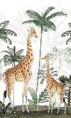 Giraffe family wallpaper