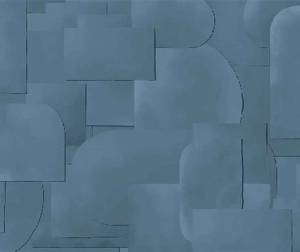 Blue panoramic cut-out wallpaper