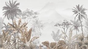 Tropical sepia wallpaper