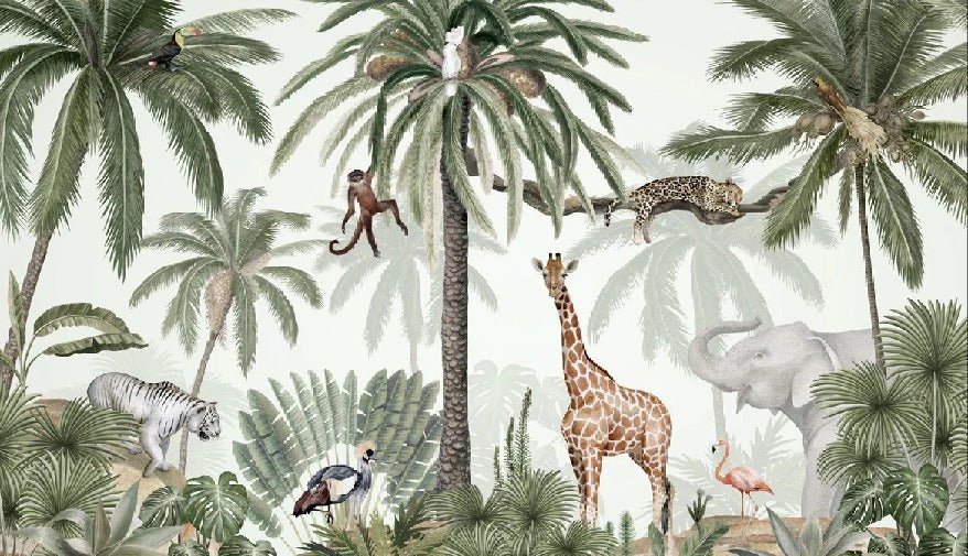 Children's wallpaper peaceful jungle