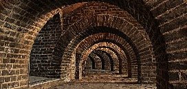 Papier peint Trompe l'oeil Bricks Passage, mural concept, tendance