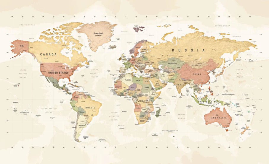 Panoramic world map exploration wallpaper