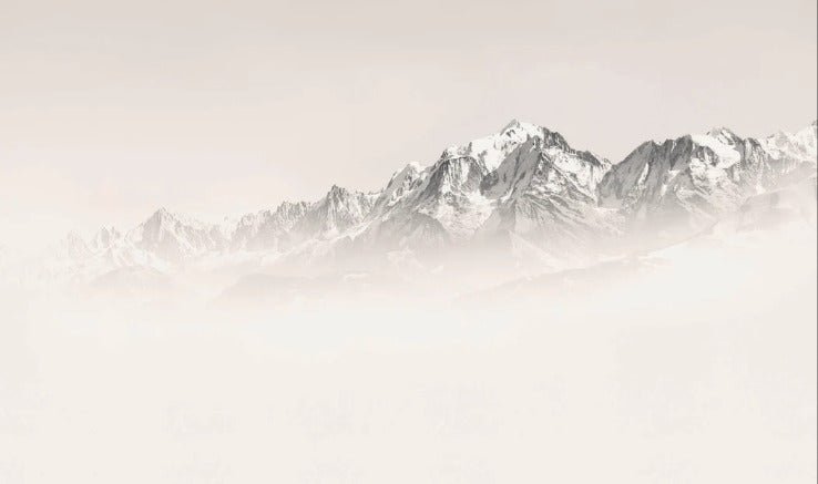 Mont Blanc wallpaper in sepia mist