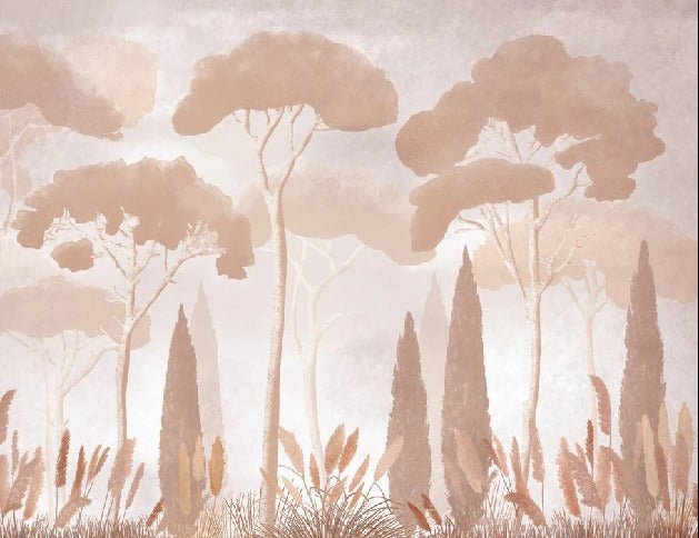 Sepia cypress pine wallpaper