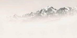 Mont Blanc in sepia mist wallpaper