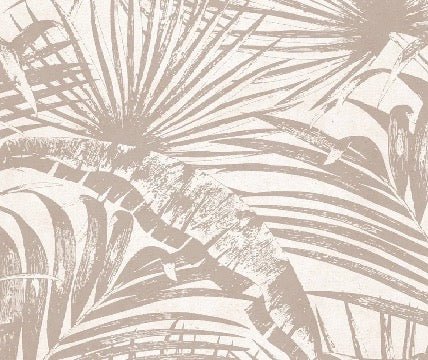 Monochrome jungle leaf wallpaper