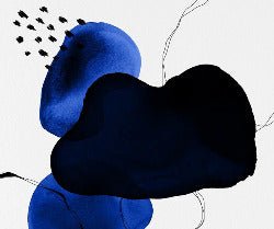 Modern watercolor wallpaper petrol blue