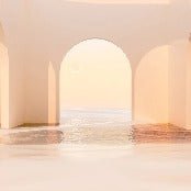 Papier peint panoramique design sunset arch, XXL, tendance