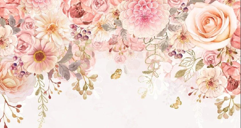 Mademoiselle floral wallpaper
