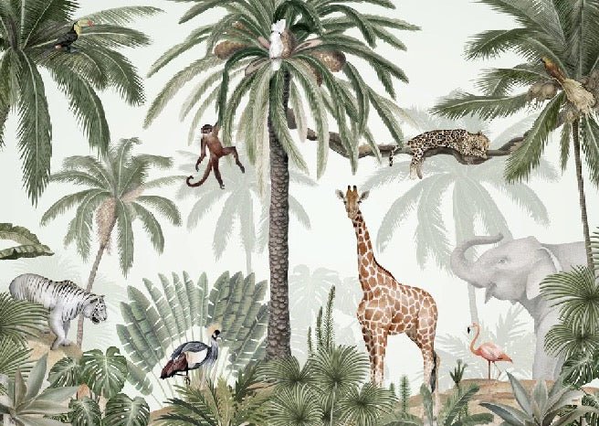 Children's wallpaper peaceful jungle