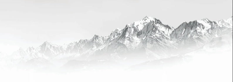Mont Blanc in the mist black and white wallpaper