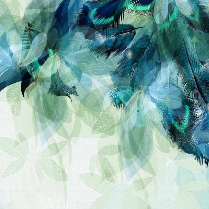 Peacock Ethnic Feather Wallpaper